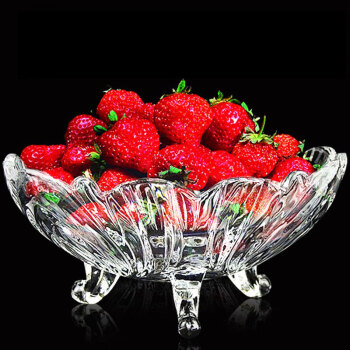 弗莱文茨网红玻璃创意糖果盘客厅水果盘 031三角果盘口径12cm小号3只装