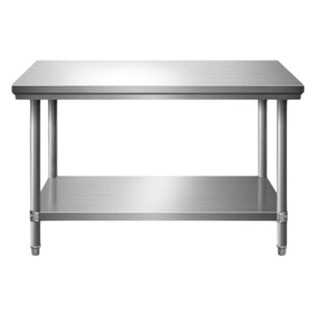 mnkuhg 不锈钢工作台切菜桌子烘焙操作台面加厚不锈钢打包台   120*70*80双层