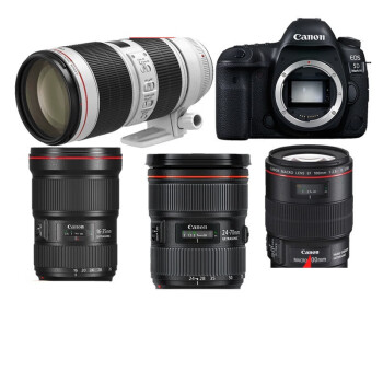 佳能（Canon） EOS 5D Mark IV/5D4全画幅单反相机 EOS 5D IV 佳能大三元+新百微(一机四镜) 套餐四
