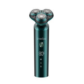 小适全身水洗男士剃胡LED显示屏360°浮动刀头刮胡剃须刀送男友礼盒套装F305-G 