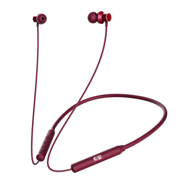 索爱（soaiy）X5挂脖式运动无线蓝牙耳机 颈挂式超长续航 跑步入耳式音乐耳机 适用于苹果华为安卓耳麦 紫红