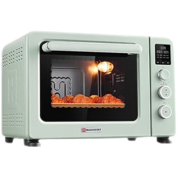 海氏（Hauswirt）家用电烤箱多功能40升大容量搪瓷内胆独立控温C40三代烤箱 绿色