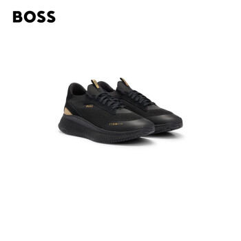 BOSS【礼物】男士针织鞋面和鱼骨鞋底套袜运动鞋 007-黑色 40 