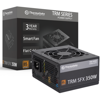 Thermaltake（Tt）额定350W TRM SFX 350 电脑电源（智能温控风扇/主动PFC/小尺寸/无转接架）