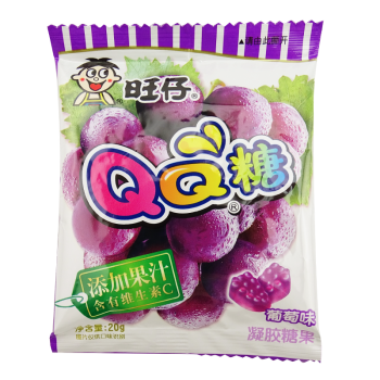 旺旺 旺仔qq糖20g/袋菠萝苹果水蜜桃蓝莓荔枝可乐香橙葡萄草莓包装