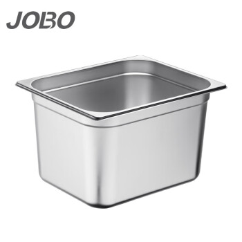 巨博（JOBO）美式防挤份数盆1/2不锈钢盆份数盒打菜盆200mm自助餐盆不含盖子