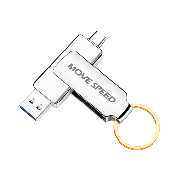 移速（MOVE SPEED）64GB USB3.2/Type-C双接口 两用手机电脑u盘 高速传输 OTG 安卓苹果笔记本电脑通用优盘 灵动系列 