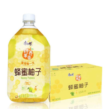 康师傅1l轻养果荟蜂蜜柚子茶1ll4瓶8瓶夏日果汁果味风味饮料1000ml4