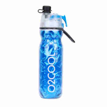 O2COOL美国成人大容量590毫升喷雾运动水杯夏季户外保冷健身便携随手杯 彩色裂纹-裂纹蓝