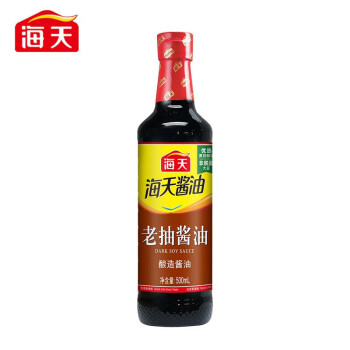 海天老抽酱油500ml 家用炒菜烹饪提鲜上色酿造酱油PET瓶