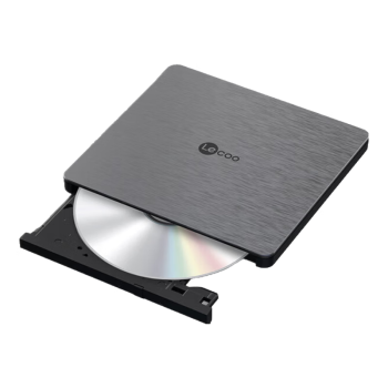 联想来酷 Lecoo 8倍速 铝合金材质 外置光驱 DVD刻录机 移动光驱 黑色(Windows/苹果Mac系统DB80）