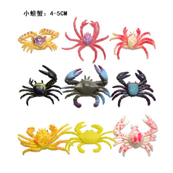 仿真24款海洋动物生物模型热带鱼金鱼乌龟螃蟹海底早教玩具9款小螃蟹