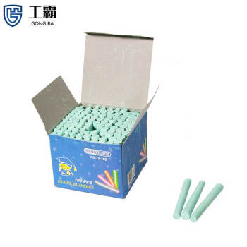 工霸（GONGBA）绿色粉笔 黑板贴用粉笔 100支/盒