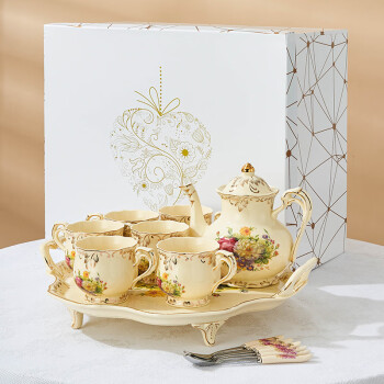 友来福欧式茶具套装英式下午茶茶杯陶瓷水杯具咖啡杯套装生日礼物