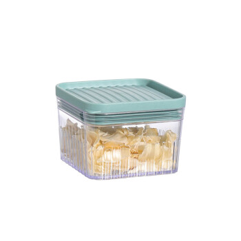 致年华（zhinianhua） 厨房塑料带盖透明方形储物收纳罐 小号 两色可选 10个起购 DO