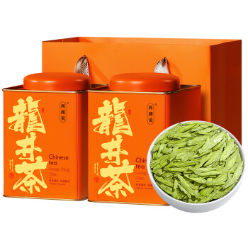 西湖说杭州龙井茶豆香型特级500g 2024明前罐装绿茶春茶送礼袋新茶上市