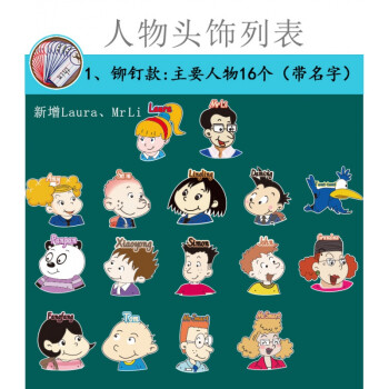 外研版小学英语头饰ppt教具人物头像公开课课件优质课