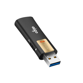 爱国者（aigo）32GB USB3.2 U盘 L8302写保护 黑色 防病毒入侵 防误删