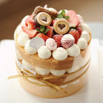 奶油生日蛋糕新鲜水果巧克力红丝绒抹茶裸蛋糕全国上海预定同城配送