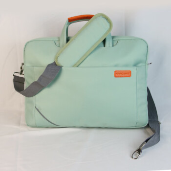 KANDEXS商务手提包男女士笔记本电脑包包（ 嫩绿色）