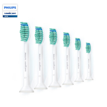 飞利浦（PHILIPS）电动牙刷头 基础洁净 6支装HX6016适配HX6730/6512/6511/3216/6972