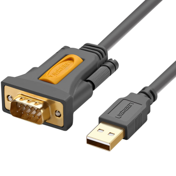 绿联（UGREEN）USB转RS232串口线 USB转DB9针公头转接线 支持考勤机收银机标签打印机线com口调试线 3米20223