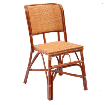 椅天然藤编织单人家用餐椅椅休闲阳台书房老人椅加密靠背中大坐高40cm