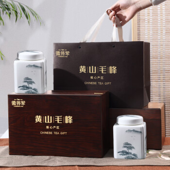 徽将军2024新茶黄山毛峰明前特级头采250g绿茶茶叶陶瓷礼盒装送人礼品