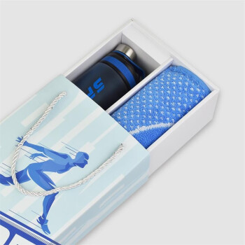 勿一（WUYI）QY390-2 深蓝色 运动水杯+运动毛巾礼盒