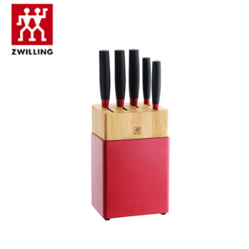 双立人ZWILLING Now S 系列刀具6件套(红黑) 中式厨刀 厨房用具 ZW-K308