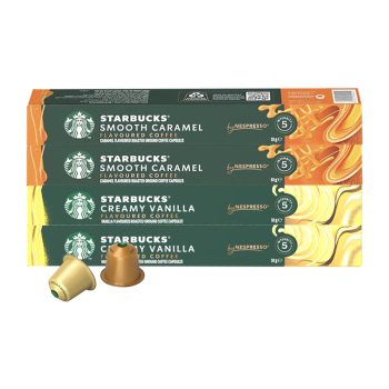 星巴克（Starbucks）Nespresso胶囊咖啡40颗 香草焦糖风味固体饮料