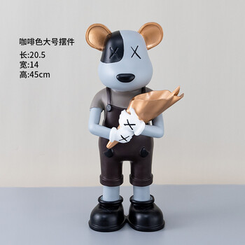 2021新款网红暴力熊大摆件客厅沙发旁落地电视柜装饰托盘乔迁新居迎宾