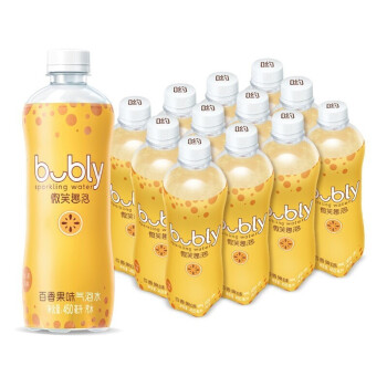 百事可乐新品bubly微笑趣泡百香果味气泡水450ml812瓶瓶夏日新品网红