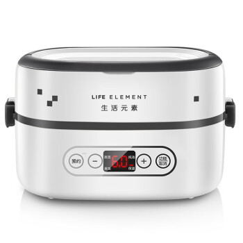 生活元素（LIFE ELEMENT）电热饭盒F27 智能自动保温360度循环加热可预约防干烧 1L