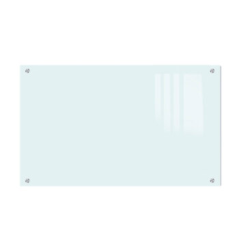 洛港磁性白板90x120cm 磁性钢化白板写字板会议黑板挂式可擦写磁吸培训挂墙看板
