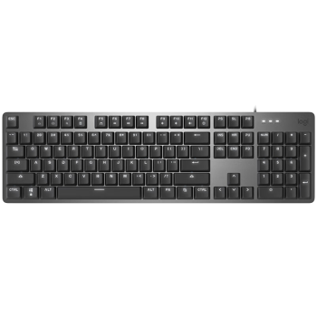 罗技（Logitech）键盘K845 机械背光键盘 有线键盘 游戏办公键盘 全尺寸104健 单光 黑色 红轴