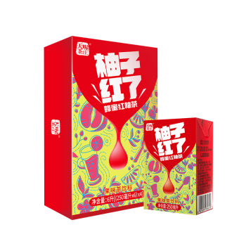 天喔茶庄 蜂蜜红柚茶 夏季凉茶0脂肪果味饮料小包便携饮品250ml*24整箱装