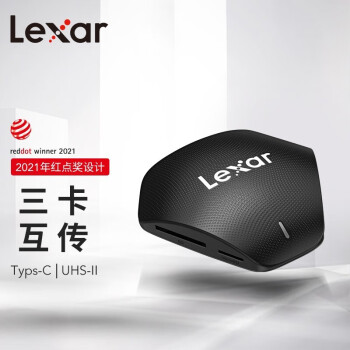 LEXAR雷克沙（Lexar） USB3.1/3.0读卡器高速多功能2合1/SD/TF/CF卡读卡器2in1 W500 SD+TF+CF读卡器