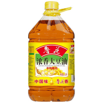 鲁花浓香大豆油5L 食用油健康烹饪炒菜调味营养家用 5L