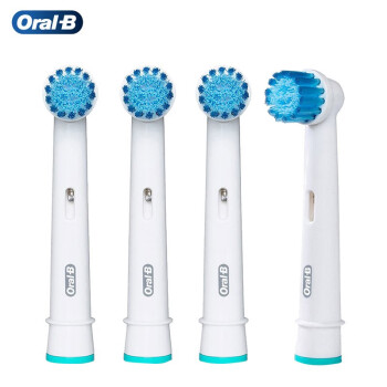ORAL-B欧乐电动牙刷头柔软敏感型4支装 EB17S-4 适配成人D/P/Pro系列圆头牙刷标准型软毛智能牙刷刷头
