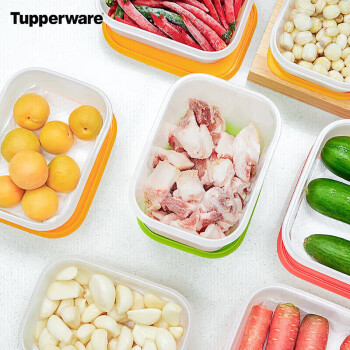 特百惠（Tupperware）冰箱冷冻8件套0.45L*4+1L*2+1.1L*2食品级保鲜盒 带包装可送礼