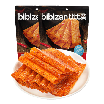 比比赞（BIBIZAN）香辣片200g老式辣条儿时怀旧解馋即食小吃独立包装休闲零食品