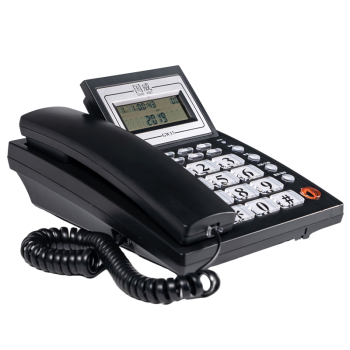 国威（GUO WEI）GW37 电话机座机 免电池 双接口 一键拨号 商务办公 固定话机 黑色