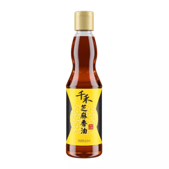 千禾（QIANHE） 芝麻香油405ml*1瓶 一级压榨凉拌麻辣烫点蘸食用厨房调味 SP