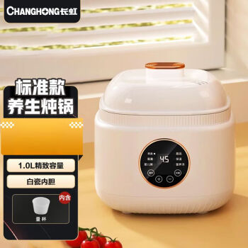 长虹（CHANGHONG）电炖锅隔水炖家用煮粥煲汤白陶瓷小型电炖盅