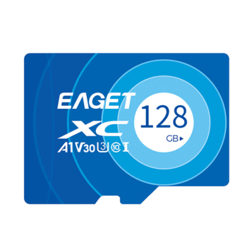 忆捷（EAGET）128GB TF（MicroSD）存储卡 C10 商务蓝 适用华为小蚁萤石普联监控行车记录仪 高速内存卡