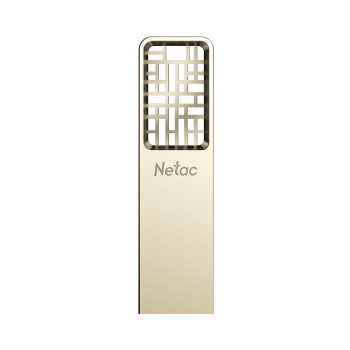 朗科（Netac）128GB USB3.2 Gen1 U盘 U327 全金属高速迷你镂空设计闪存盘 创意中国风 珍镍色
