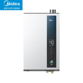 美的（Midea）16升燃气热水器 JSLQ27-16LN1 天然气 超一级能效 智控水伺服 家用省气 恒温节能 影墨