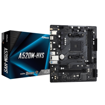 华擎（ASRock） A520M-HVS主板 千兆网卡 支持5700X3D/5700X/5600 (AMD A520/AM4)