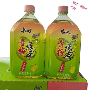 康师傅1升饮品青梅绿茶1l4瓶整箱1000ml饮料青梅绿茶4瓶